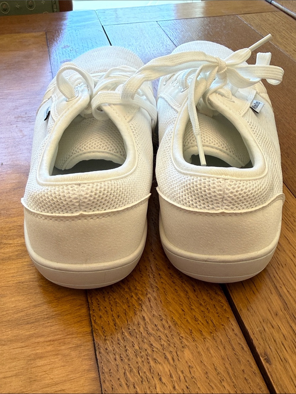 WideStep - White Barefoot Mesh Lace-Up Sneakers‎ - Picture 3 of 6